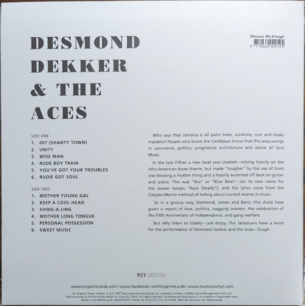 Desmond Dekker & The Aces - 007 Shanty Town | Music On Vinyl (MOVLP2347) - 2 Desmond Dekker & The Aces - 007 Shanty Town | Music On Vinyl (MOVLP2347) - 2