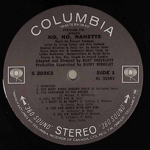 Various - No, No, Nanette (Original Cast Recording) | Columbia Masterworks (S 30563) - 3 Various - No, No, Nanette (Original Cast Recording) | Columbia Masterworks (S 30563) - 3