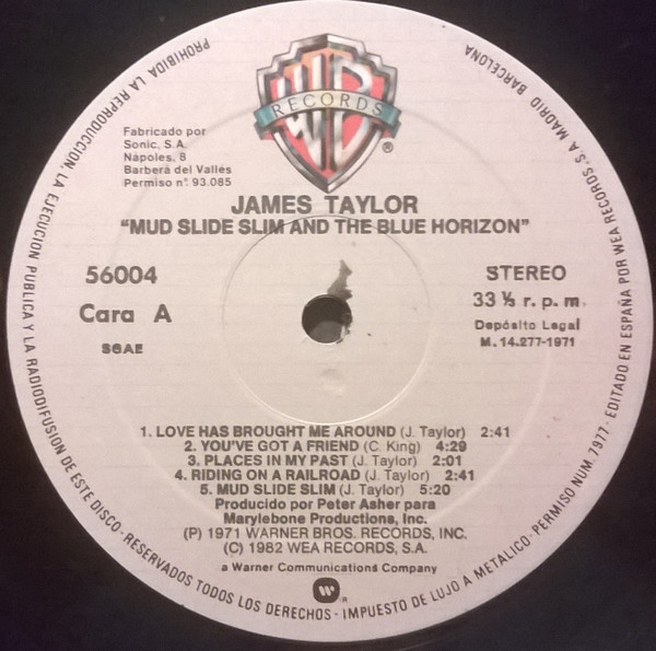 James Taylor - Mud Slide Slim And The Blue Horizon | Warner Bros. Records (56004) - 3