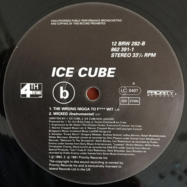 Ice Cube - Wicked | 4th & Broadway (12 BRW 282) - 4 Ice Cube - Wicked | 4th & Broadway (12 BRW 282) - 4