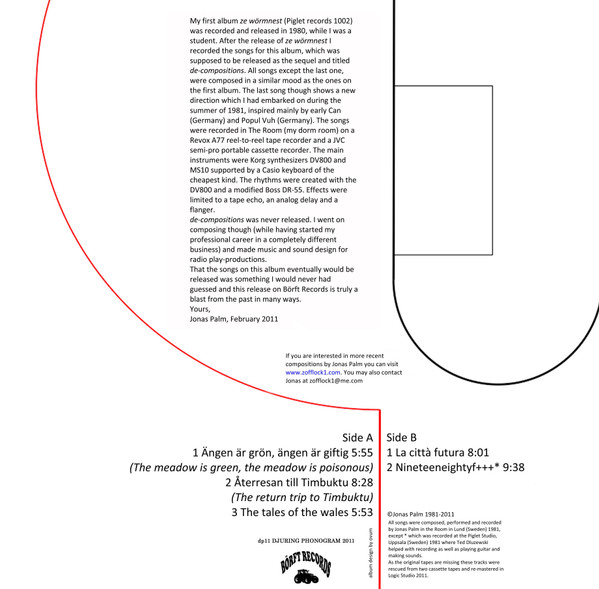 Jonas Palm - Decompositions | Djuring Phonogram (dp11) - 2