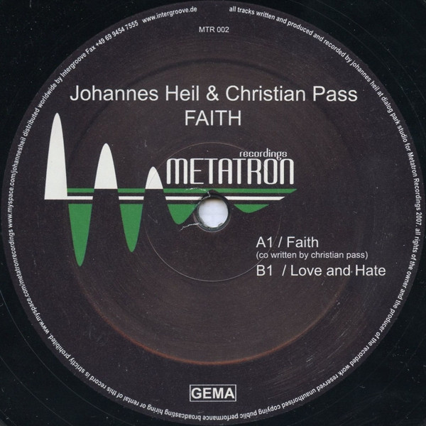 Johannes Heil & Christian Pass - Faith | Metatron Recordings (MTR 002) - 2 Johannes Heil & Christian Pass - Faith | Metatron Recordings (MTR 002) - 2