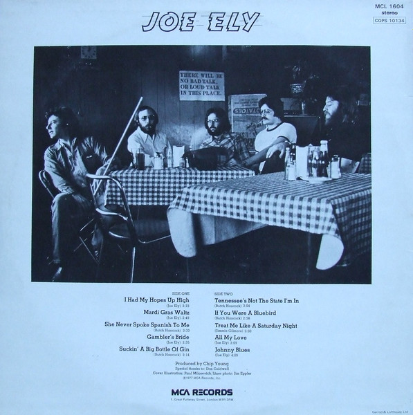 Joe Ely - Joe Ely | MCA Records (MCL 1604) - 2