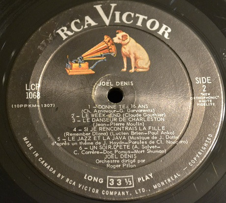 Joël Denis - J D [Vinyl] | RCA Victor (LCP 1068) - 4