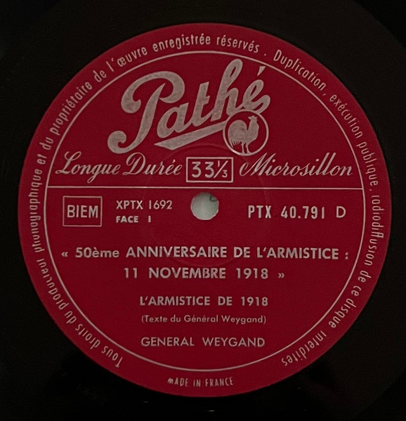 Various - 1918-1968 (50ème Anniversaire De L'armistice) | Pathé (PTX 40791) - 3 Various - 1918-1968 (50ème Anniversaire De L'armistice) | Pathé (PTX 40791) - 3