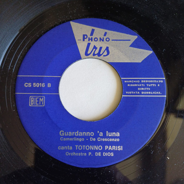 Totonno Parisi - Povero Carrettiere / Guardanno A Luna | Phono Tris (CS 5016) - 4