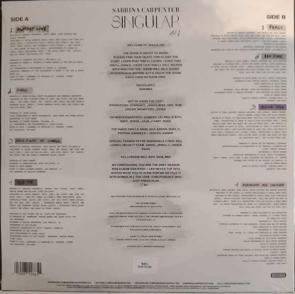 Sabrina Carpenter - Singular Act I | Hollywood Records (00050087426651) - 2 Sabrina Carpenter - Singular Act I | Hollywood Records (00050087426651) - 2