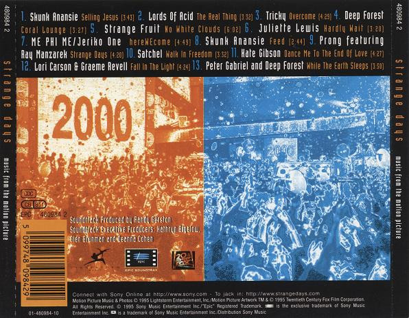 Various - Strange Days (Music From The Motion Picture) | Epic Soundtrax (EPC 480984 2) - 2