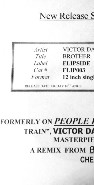 Victor Davies - Brother | Flipside (FLIP 003) - 3