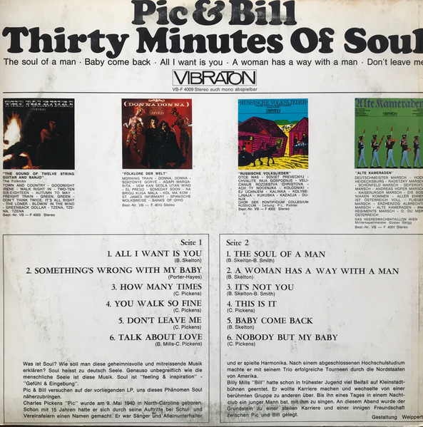 Pic And Bill - Thirty Minutes Of Soul | Vibraton (VB-F 4009) - 2 Pic And Bill - Thirty Minutes Of Soul | Vibraton (VB-F 4009) - 2