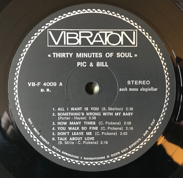 Pic And Bill - Thirty Minutes Of Soul | Vibraton (VB-F 4009) - 3 Pic And Bill - Thirty Minutes Of Soul | Vibraton (VB-F 4009) - 3