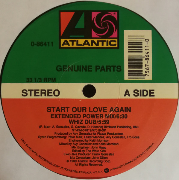 Genuine Parts - Start Our Love Again | Atlantic (0-86411) - 2