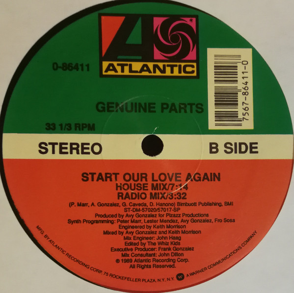 Genuine Parts - Start Our Love Again | Atlantic (0-86411) - 3