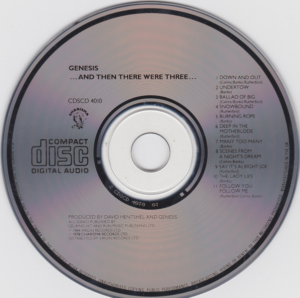 Genesis - ...And Then There Were Three... | Virgin (CDSCD 4010) - 3
