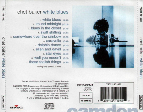 Chet Baker - White Blues | Camden (74321 451892) - 2