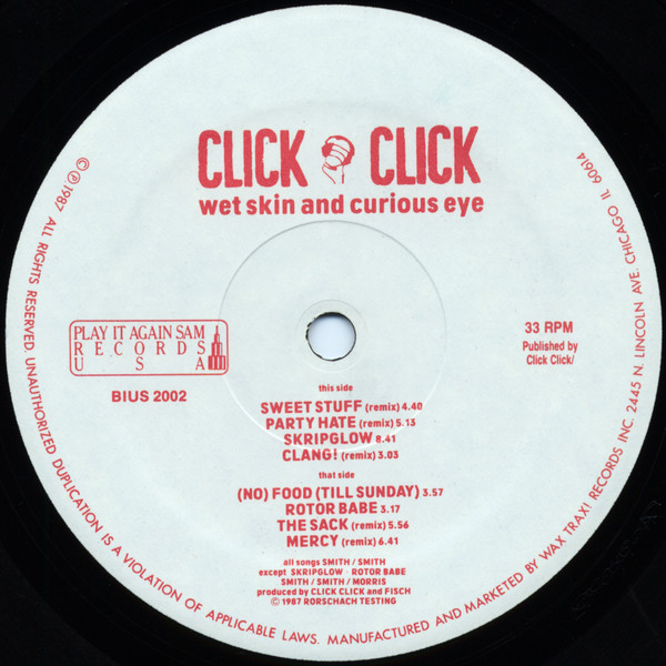 Click Click - Wet Skin And Curious Eye | Play It Again Sam Records USA (BIUS 2002) - 3 Click Click - Wet Skin And Curious Eye | Play It Again Sam Records USA (BIUS 2002) - 3