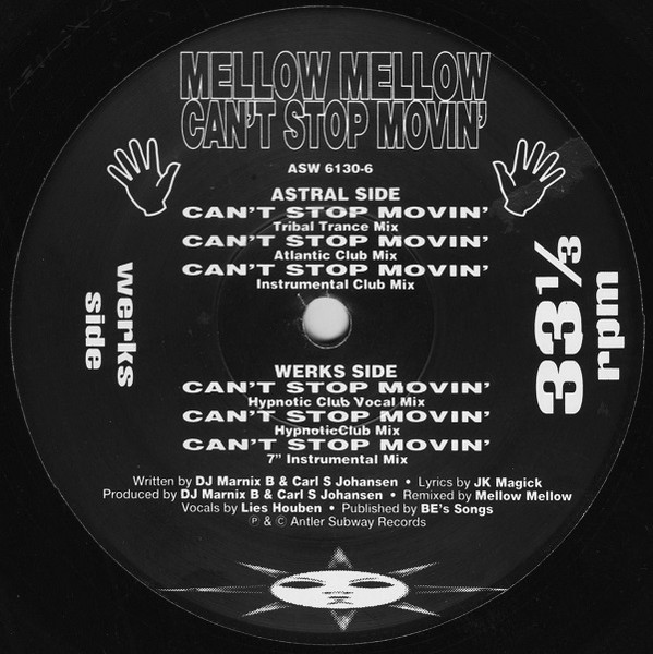 Mellow Mellow - Can't Stop Movin' | Astralwerks (ASW 6130-6) - 3