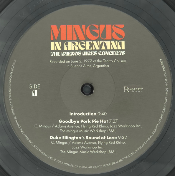 Charles Mingus - In Argentina (The Buenos Aires Concerts) | Resonance Records (HLP-9077) - 4 Charles Mingus - In Argentina (The Buenos Aires Concerts) | Resonance Records (HLP-9077) - 4