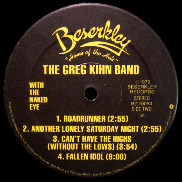 Greg Kihn Band - With The Naked Eye | Beserkley (BZ-10063) - 4 Greg Kihn Band - With The Naked Eye | Beserkley (BZ-10063) - 4