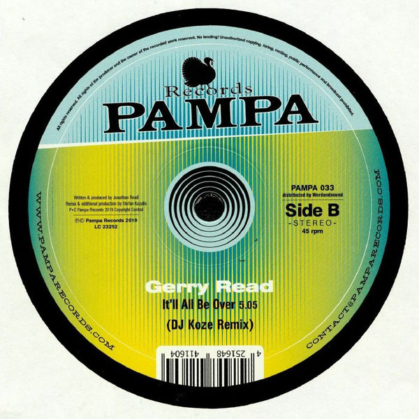 Gerry Read - It'll All Be Over | Pampa Records (PAMPA 033)