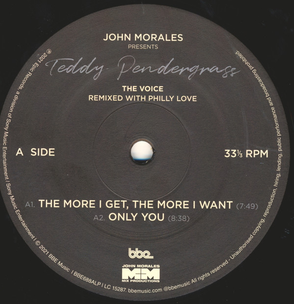 John Morales Presents Teddy Pendergrass - The Voice (Remixed With Philly Love) | BBE (BBE688ALP) - 3
