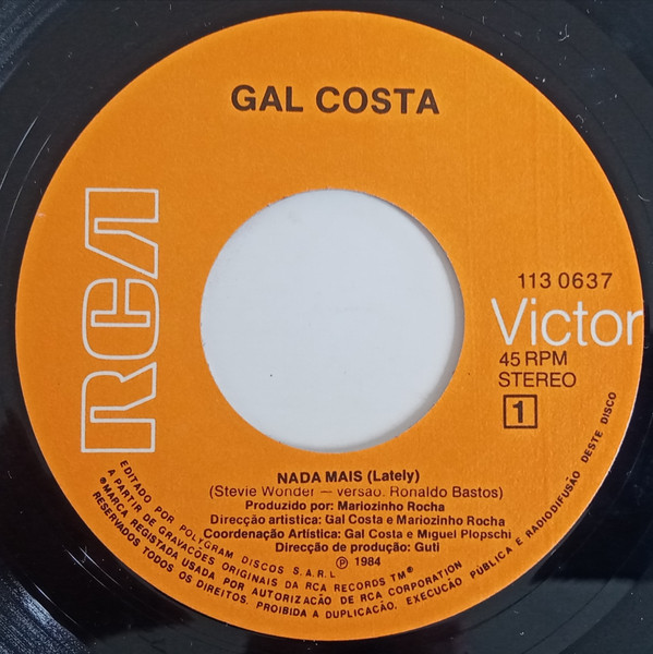Gal Costa - Nada Mais | RCA (113 0637) - 3