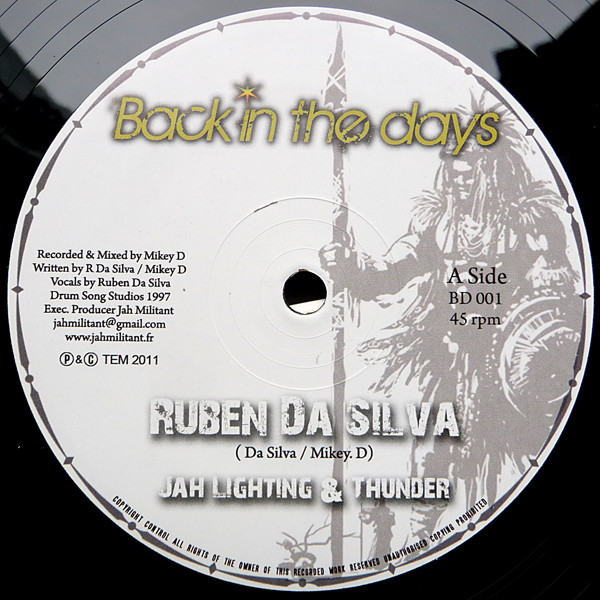 Ruben Da Silva / Mickey D - Jah Lighting & Thunder / Dub Lightning | Back In The Days (BD001) - main