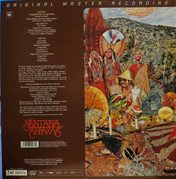 Santana - Abraxas | Mobile Fidelity Sound Lab (MFSV 1-539) - 2 Santana - Abraxas | Mobile Fidelity Sound Lab (MFSV 1-539) - 2
