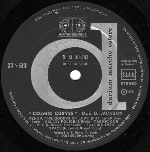 Dee D. Jackson - Cosmic Curves | Durium (DAI 30303) - 3