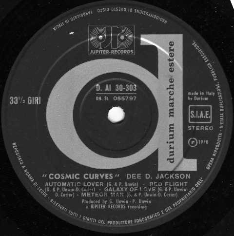 Dee D. Jackson - Cosmic Curves | Durium (DAI 30303) - 2