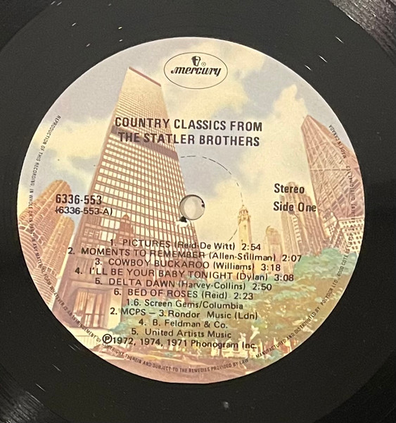 The Statler Brothers - Country Classics | Mercury (6336 553) - 3