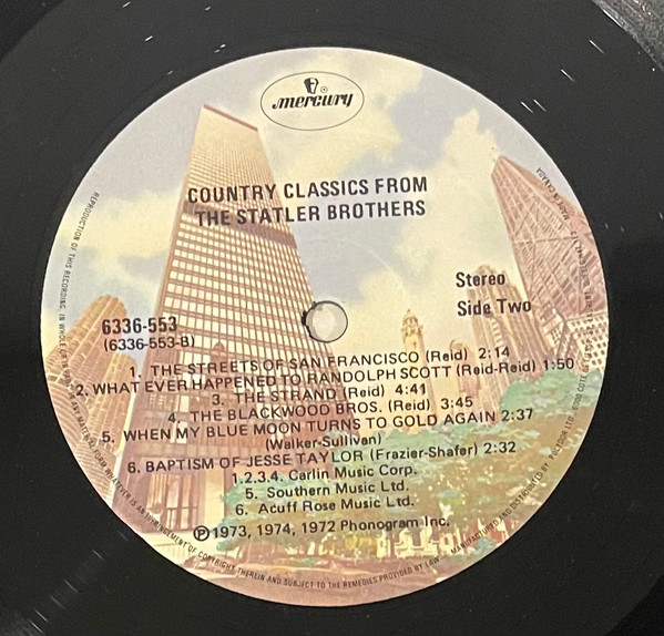 The Statler Brothers - Country Classics | Mercury (6336 553) - 4