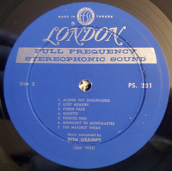 Ron Grainer - The Maigret Theme | London Records (PS 281) - 4