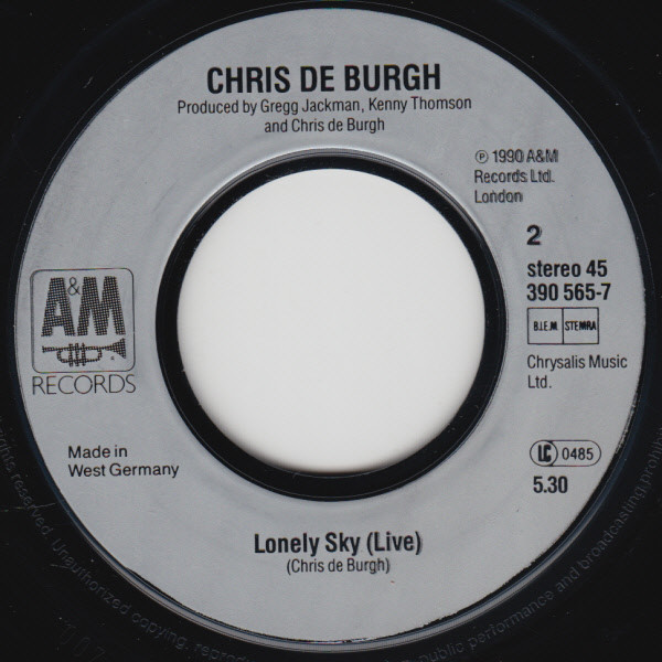 Chris de Burgh - Don't Pay The Ferryman (Live) | A&M Records (390 565-7) - 4
