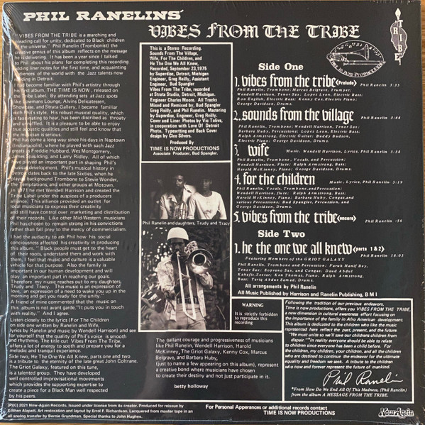 Phil Ranelin - Vibes From The Tribe | Now-Again Records (NA 5215) - 3 Phil Ranelin - Vibes From The Tribe | Now-Again Records (NA 5215) - 3