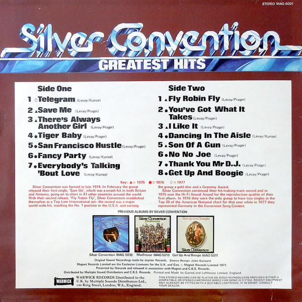 Silver Convention - Greatest Hits | Magnet (MAG 6001) - 2 Silver Convention - Greatest Hits | Magnet (MAG 6001) - 2