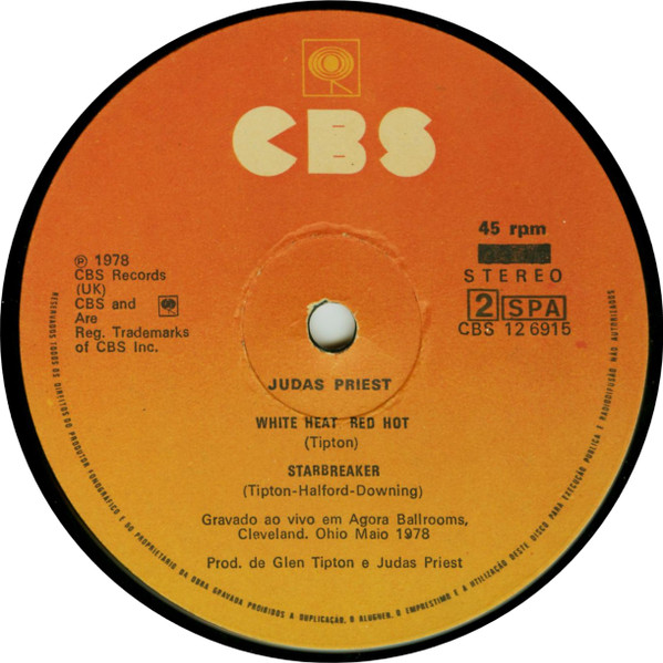 Judas Priest - Take On The World | CBS (CBS 6915) - 4