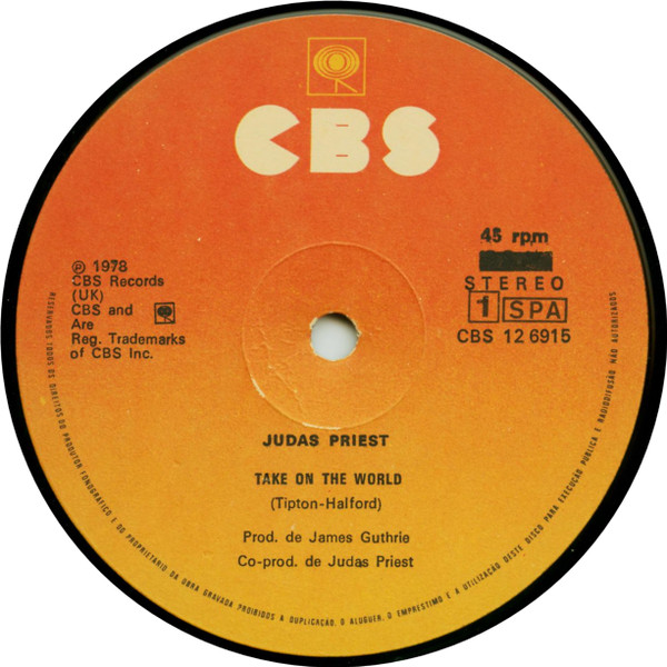 Judas Priest - Take On The World | CBS (CBS 6915) - 3