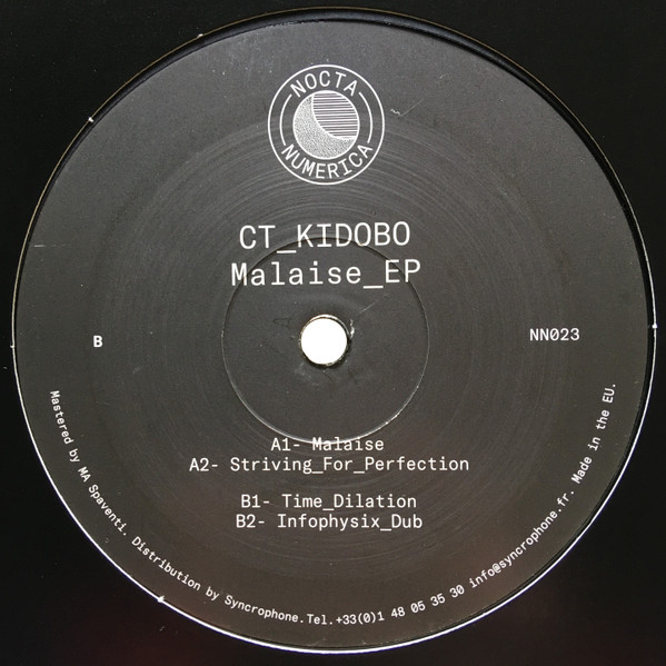 CT Kidobó - Malaise EP | Nocta Numerica Records (NN023) - main CT Kidobó - Malaise EP | Nocta Numerica Records (NN023) - main