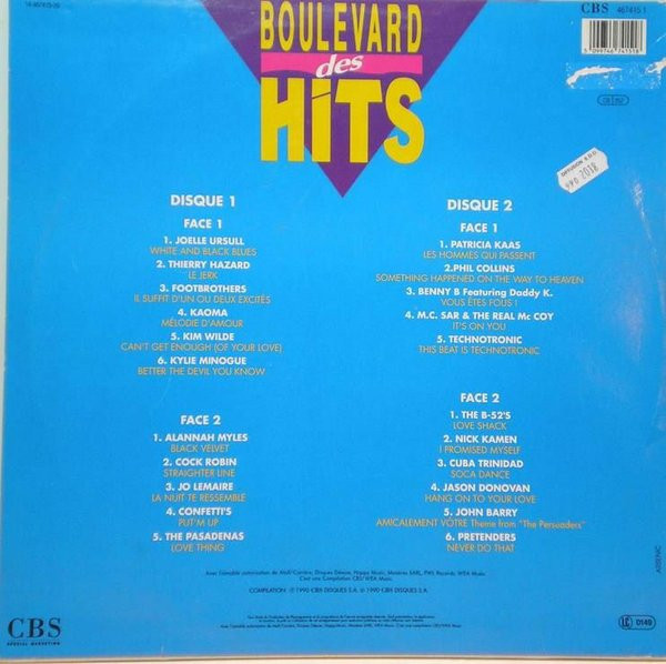 Various - Boulevard Des Hits Volume 11 | CBS (CBS 467415 1) - 2 Various - Boulevard Des Hits Volume 11 | CBS (CBS 467415 1) - 2