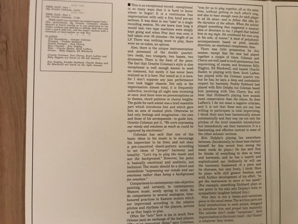The Ornette Coleman Double Quartet - Free Jazz | DOL (DOL976HB) - 3