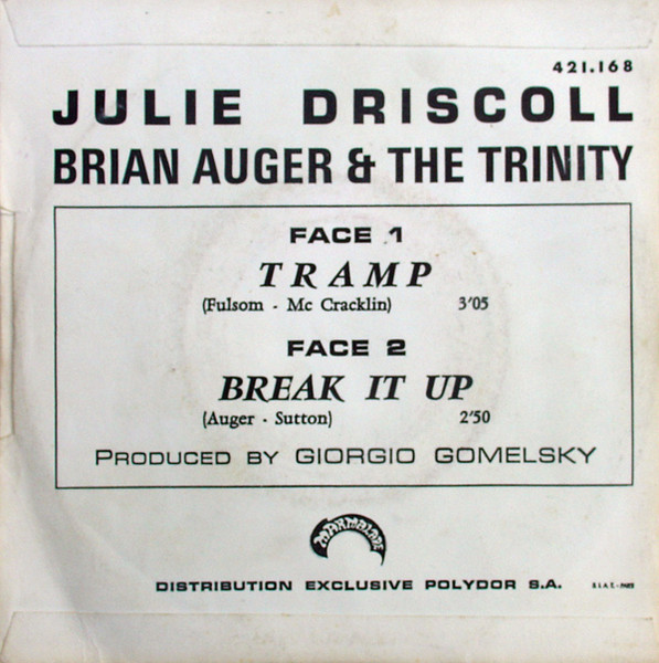 Julie Driscoll, Brian Auger & The Trinity - Tramp / Break It Up | Marmalade (421 168) - 4