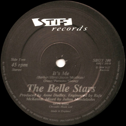 The Belle Stars - 80's Romance | Stiff Records (S BUY 200) - 3
