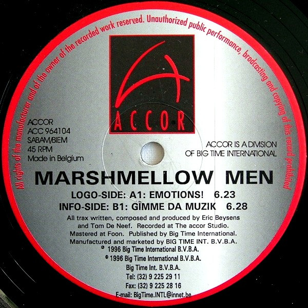 Marshmellow Men - Emotions! / Gimme Da Muzik | Accor (ACC 964104)