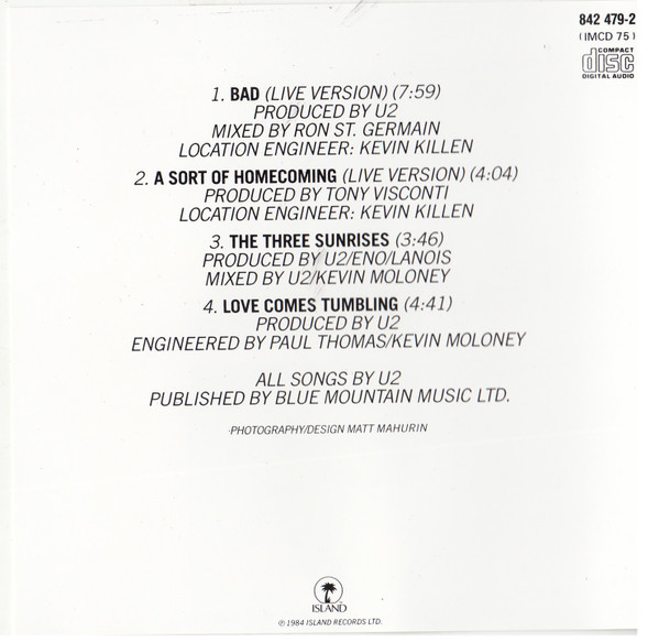 U2 - Wide Awake In America | Island Records (842 479-2) - 4