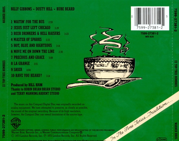 ZZ Top - Tres Hombres | Warner Bros. Records (7599-27381-2) - 2 ZZ Top - Tres Hombres | Warner Bros. Records (7599-27381-2) - 2