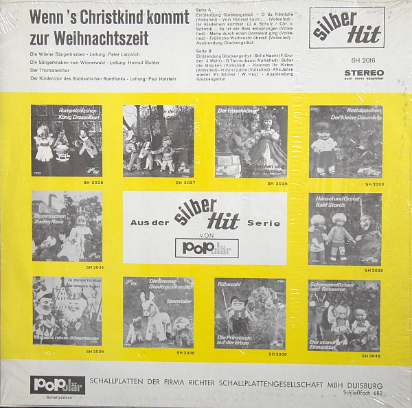 Die Wiener Sängerknaben ★ Die Sängerknaben Vom Wienerwald ★ Thomanerchor ★ Kinderchor Des Süddeutschen Rundfunks - Wenn's Christkind Kommt Zur Weihnachtszeit | Silber Hit (SH 2016) - 2 Die Wiener Sängerknaben ★ Die Sängerknaben Vom Wienerwald ★ Thomanerchor ★ Kinderchor Des Süddeutschen Rundfunks - Wenn's Christkind Kommt Zur Weihnachtszeit | Silber Hit (SH 2016) - 2