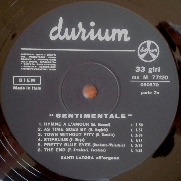 Santi Latora - Sentimentale | Durium (ms M 77120) - 4 Santi Latora - Sentimentale | Durium (ms M 77120) - 4