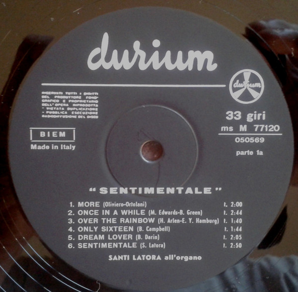 Santi Latora - Sentimentale | Durium (ms M 77120) - 3 Santi Latora - Sentimentale | Durium (ms M 77120) - 3