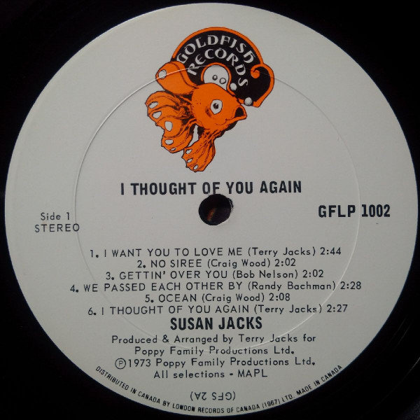 Susan Jacks - I Thought Of You Again | Goldfish Records (GFLP 1002) - 3 Susan Jacks - I Thought Of You Again | Goldfish Records (GFLP 1002) - 3